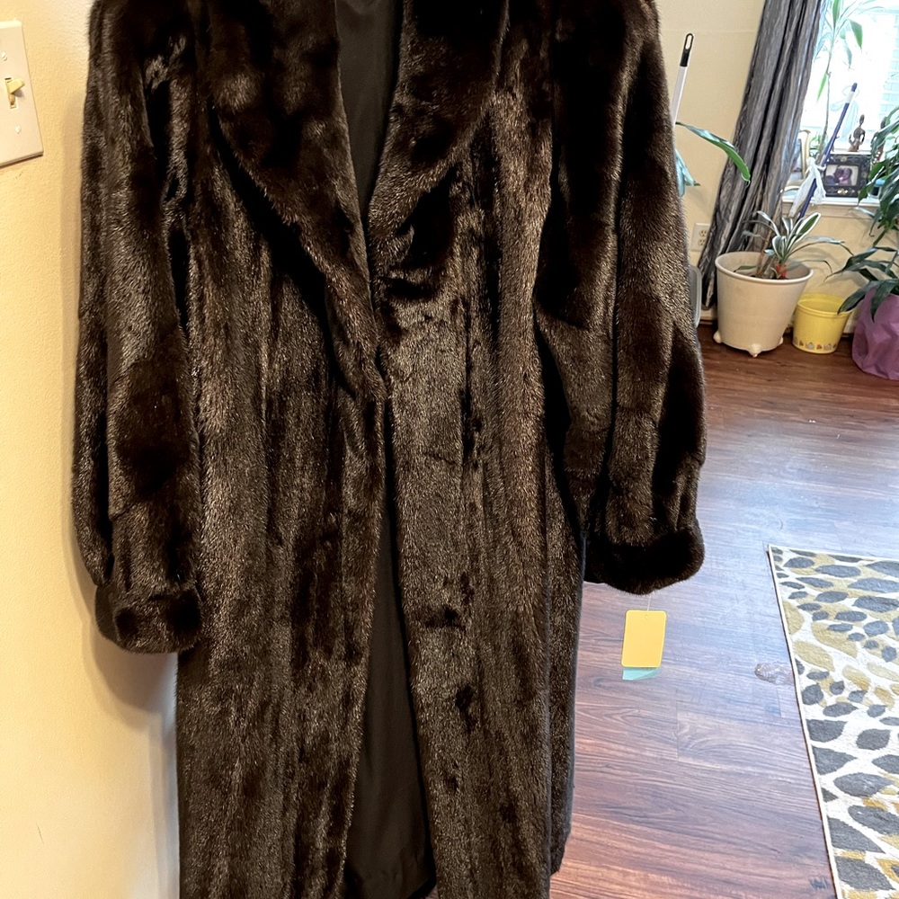 Elegant black mink coat